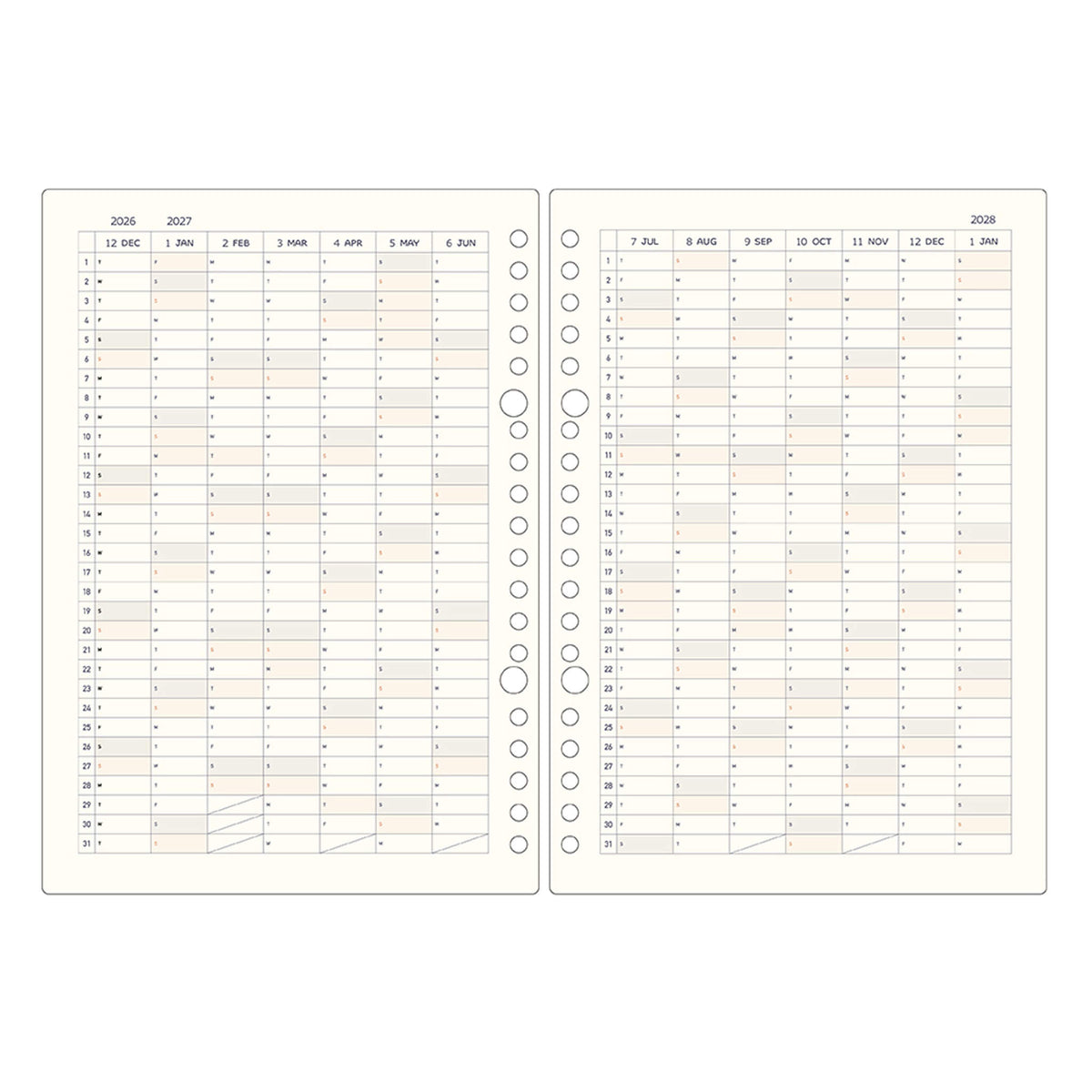 Kleid × Eric Small Things Loose Leaf Diary Refill 2027 [A5] [Lösblad / Pärm Refill]