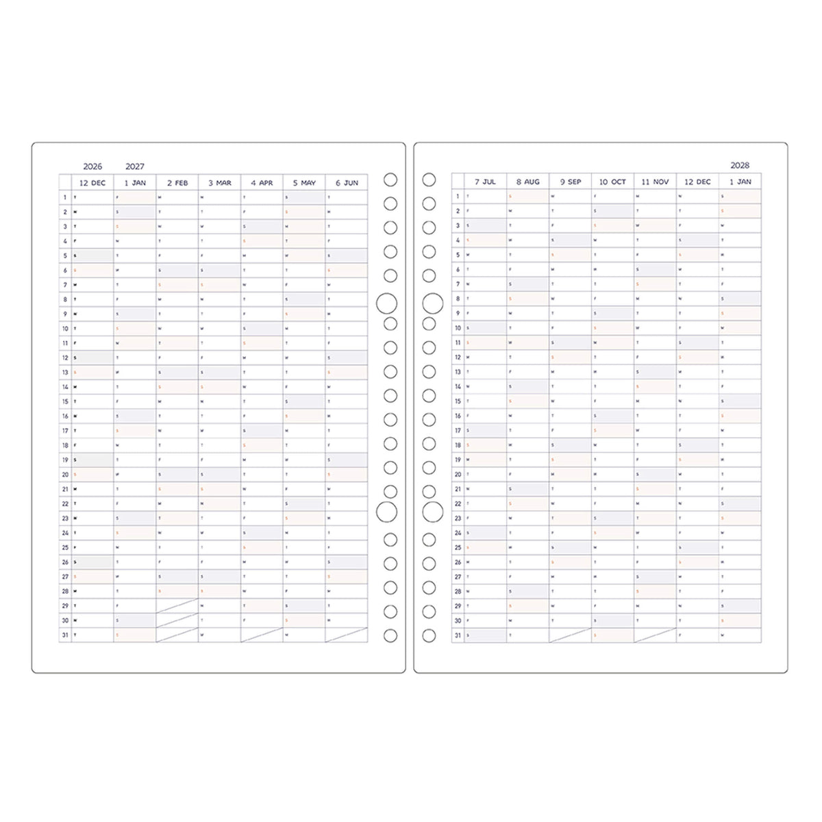 Kleid × Eric Small Things Loose Leaf Diary Refill 2027 [A5] [Lösblad / Pärm Refill]
