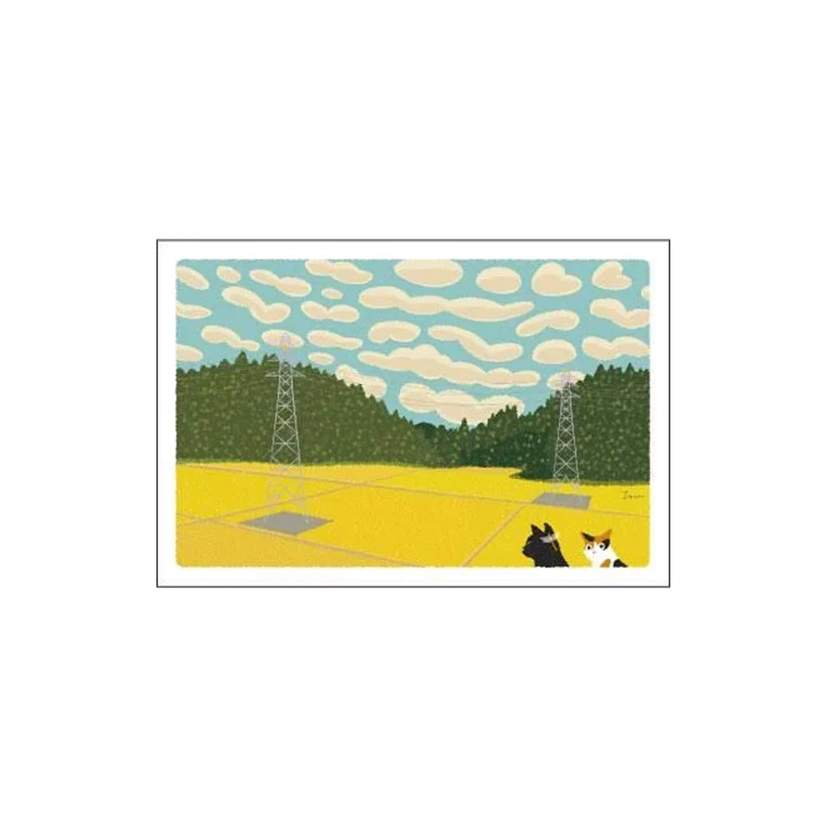 Active Corporation × Toshinori Mori Tabineko Autumn Postcard - Mackerel Sky