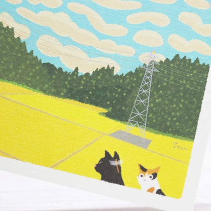 Active Corporation × Toshinori Mori Tabineko Autumn Postcard - Mackerel Sky