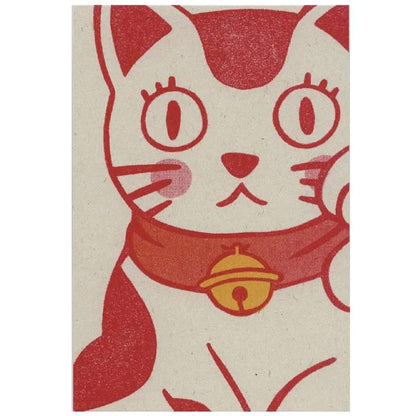 Active Corporation × Umeya / Mori Kanae Retro Printing Postcard - Maneki Neko [Vykort]