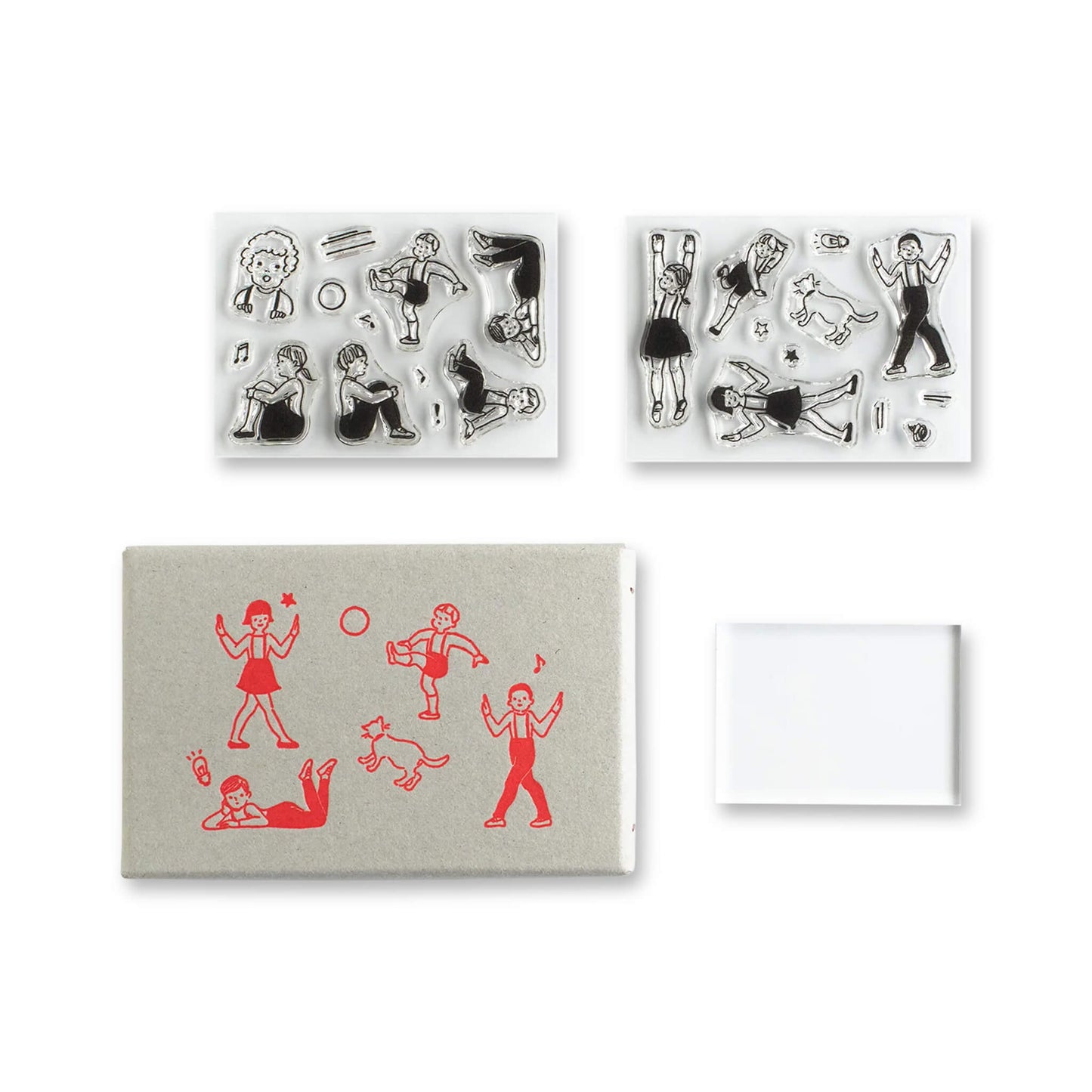 Mizushima × Masco Eri JIZAI Clear Stamp Box - Motif Set Children