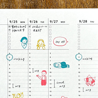 Mizushima × Masco Eri JIZAI Clear Stamp Log - Techo Moriage-tai Children