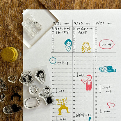 Mizushima × Masco Eri JIZAI Clear Stamp Log - Techo Moriage-tai Children