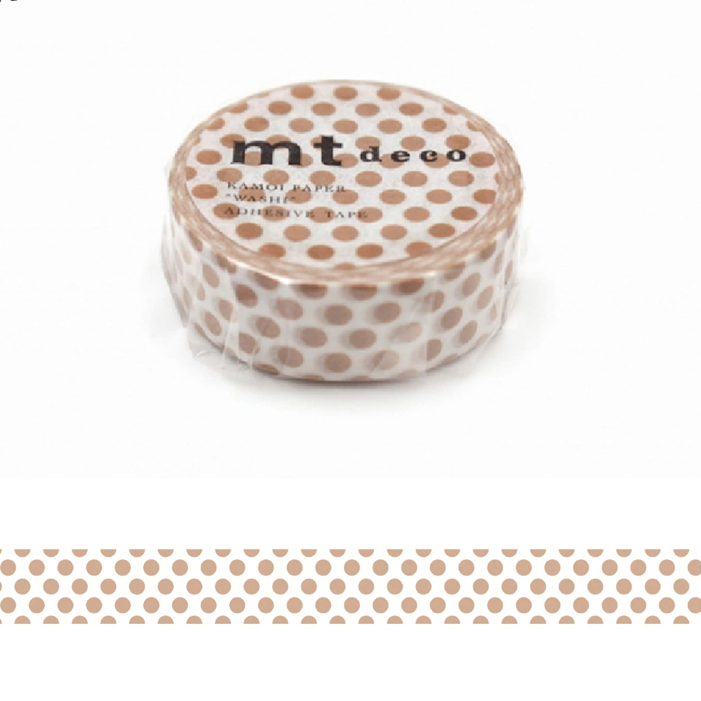 mt deco Washi Tape - Dot - Milk Tea [15mm] [Washi Tejp]
