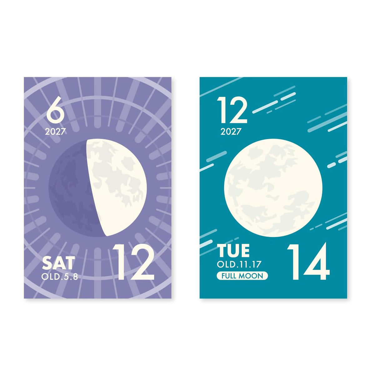 Shinnippon Calendar Mini Mini Daily Calendar 2027 - Moon