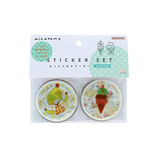 Sun-Star × Mizutama Sticker Set - Mint Green [Flak-klistermärke]