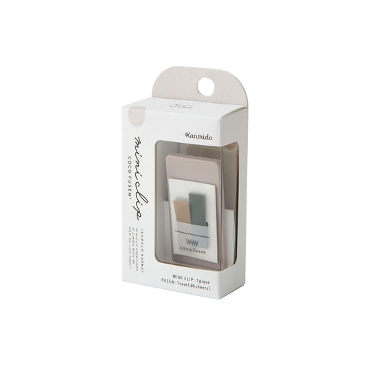Kanmido Mini Clip Coco Fusen Sticky Notes - Misty Brown