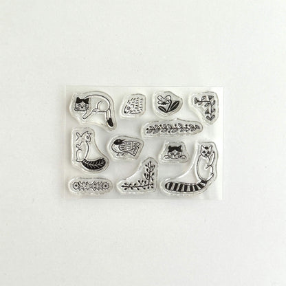 Mizushima × Miyuki Matsuo JIZAI Clear Stamp Log - Techo Moriage-tai Animals