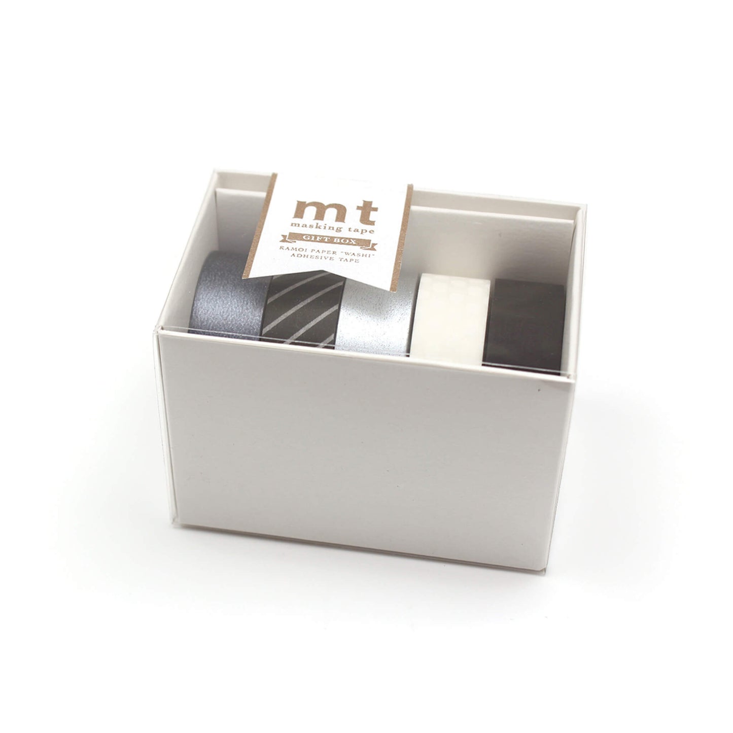 mt Gift Box Washi Tape Set of 5 - Monotone 3 [Washi Tejp]