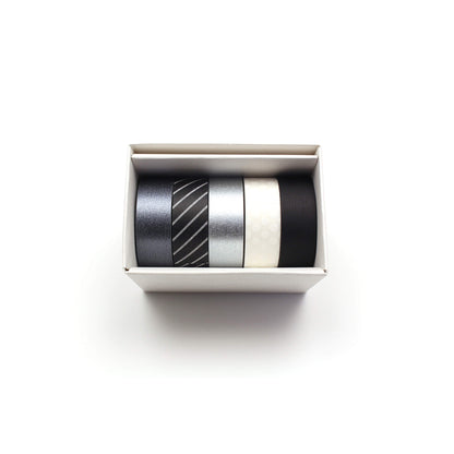 mt Gift Box Washi Tape Set of 5 - Monotone 3 [Washi Tejp]