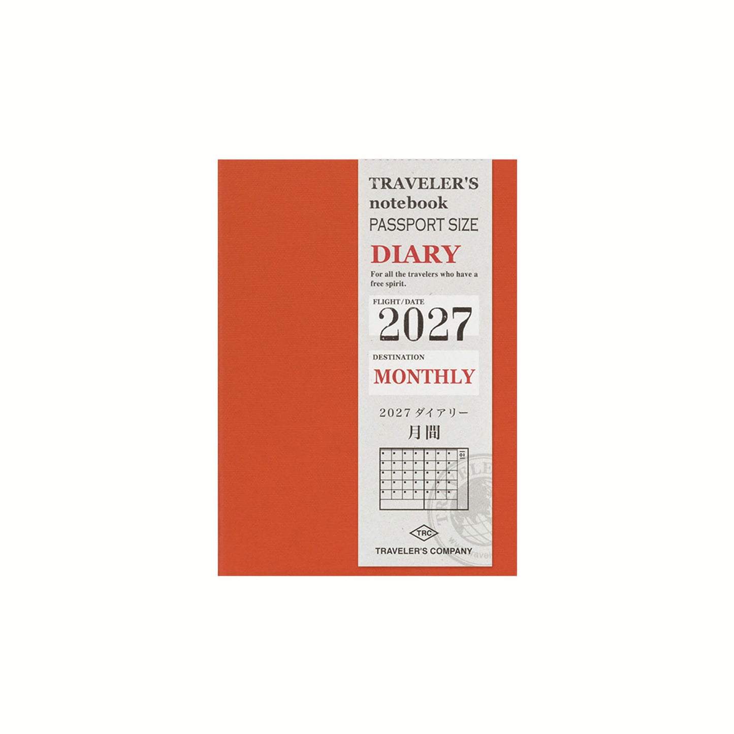 TRAVELER'S notebook 2027 - Monthly Refill - Passport Size
