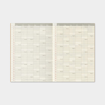 TRAVELER'S notebook 2027 - Monthly Refill - Passport Size