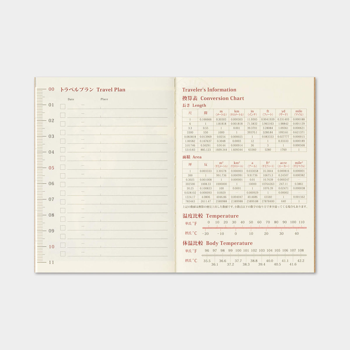 TRAVELER'S notebook 2027 - Monthly Refill - Passport Size