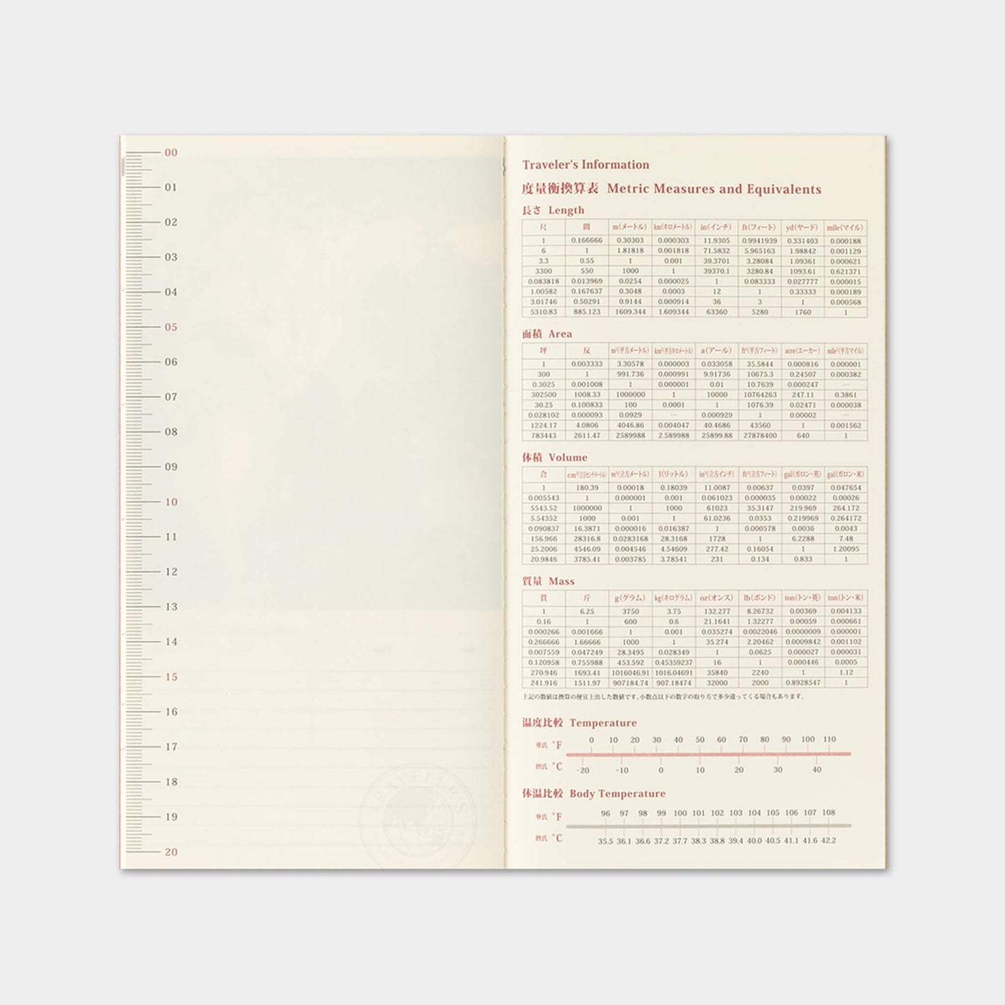 TRAVELER'S notebook 2027 - Monthly Refill - Regular Size