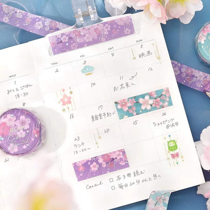BGM Foil Washi Tape 2026 Sakura Limited - Sakura Nagashi [15mm Width] [Washi Tejp]