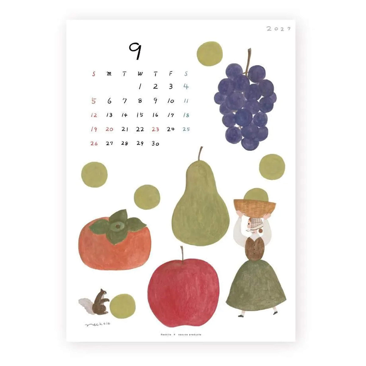 Cozyca 2027 Calendar - Necktie