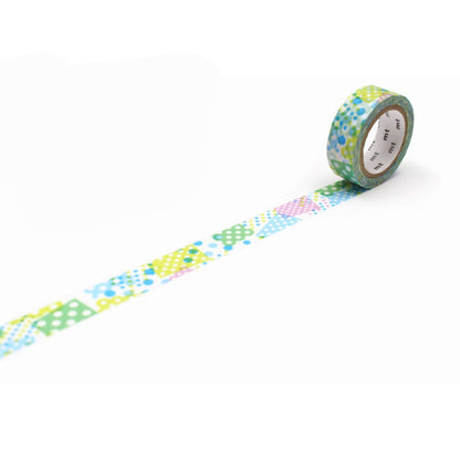 mt deco Washi Tape - Negative/Positive Dot - Blue [15mm] [Washi Tejp]
