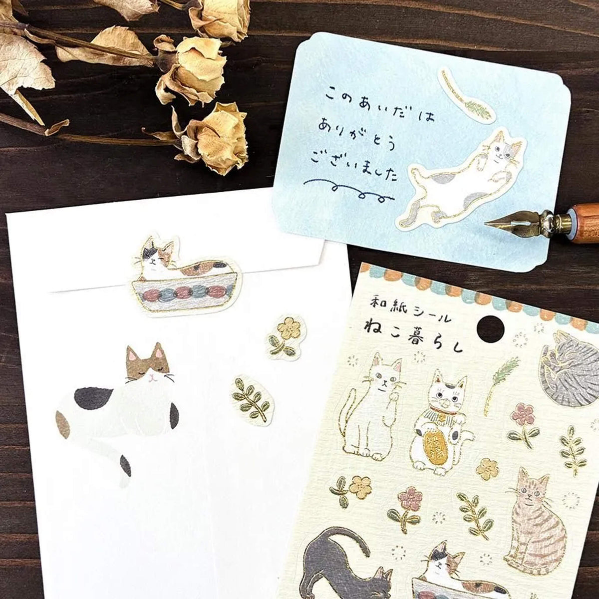 Cozyca Hyogensha Washi Sticker Sheet - Neko Gurashi [Klistermärkeark]