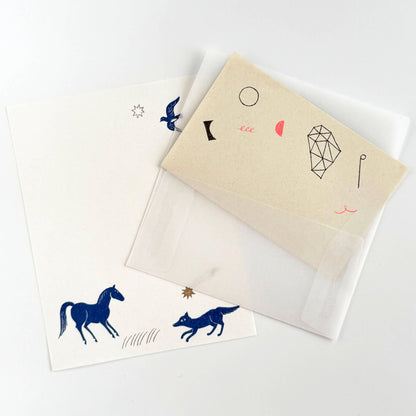 Mizushima × Nishi Shuku Mini Letter Set - In the Night