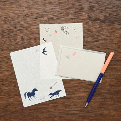 Mizushima × Nishi Shuku Mini Letter Set - In the Night