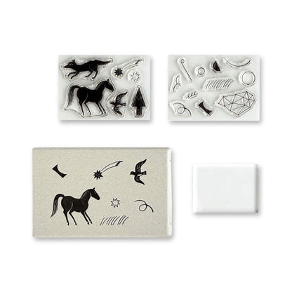 Mizushima × Nishi Shuku JIZAI Clear Stamp Box - Motif Set In the Night