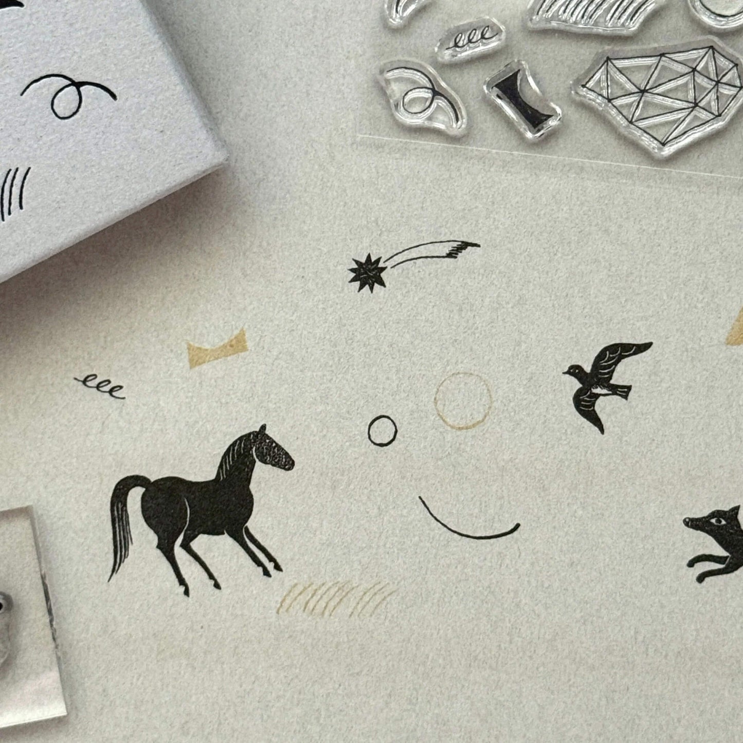 Mizushima × Nishi Shuku JIZAI Clear Stamp Box - Motif Set In the Night