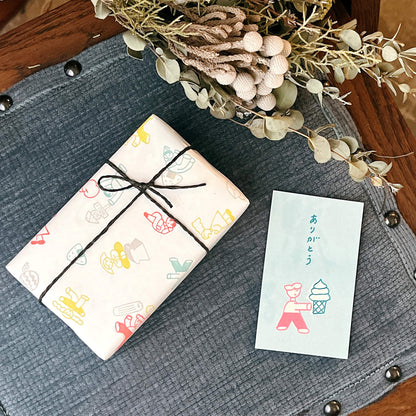 Mizushima × Nishiwaki Tadashi JIZAI Clear Stamp Box - Motif Set People and Food