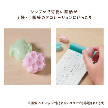 Sun-Star Wasanpon 3-Piece Stamp Set - Ohanami