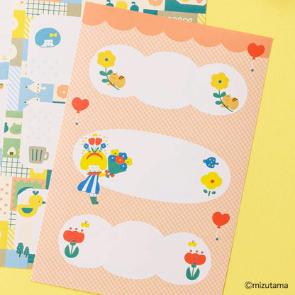 Hisago × Mizutama Choikaki Writable Sticker - Oval Bouquet [Klistermärkeark]