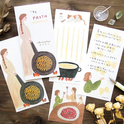 Cozyca Ippitsusen Letter Pad - PASTA [Brevblock]