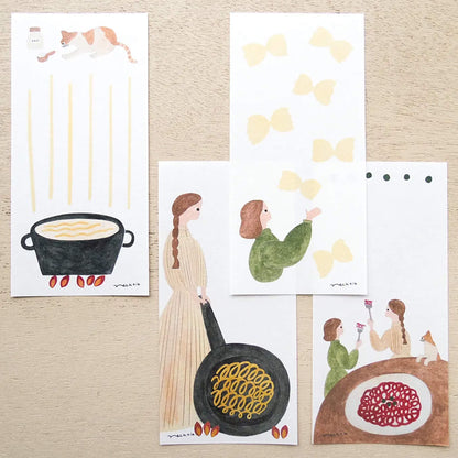 Cozyca Ippitsusen Letter Pad - PASTA [Brevblock]