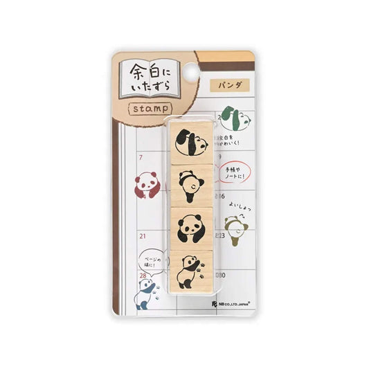 NB Wooden Stamp Mischief in the Margin - Panda
