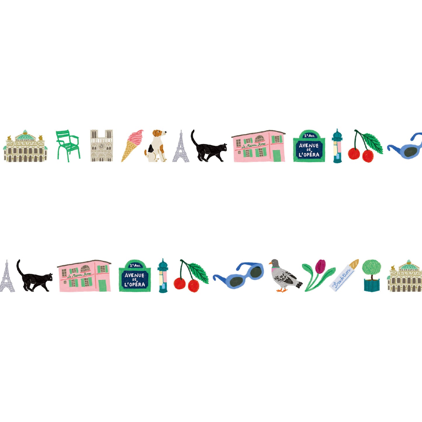 mt × Léa Maupetit Washi Tape - Paris [15mm] [Washi Tejp]