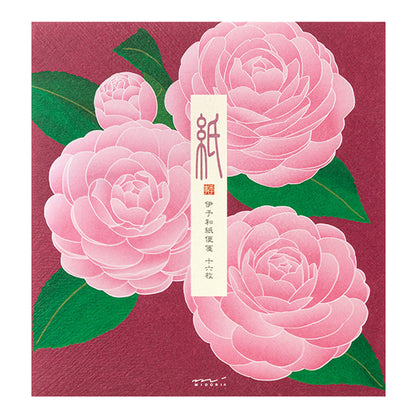 Midori Kami Series Letter Pad - Pearlescent Foil Camellia [Brevblock]