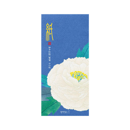 Midori Kami Series Ippitsusen - Pearlescent Silkscreen Winter Peony [Brevblock]