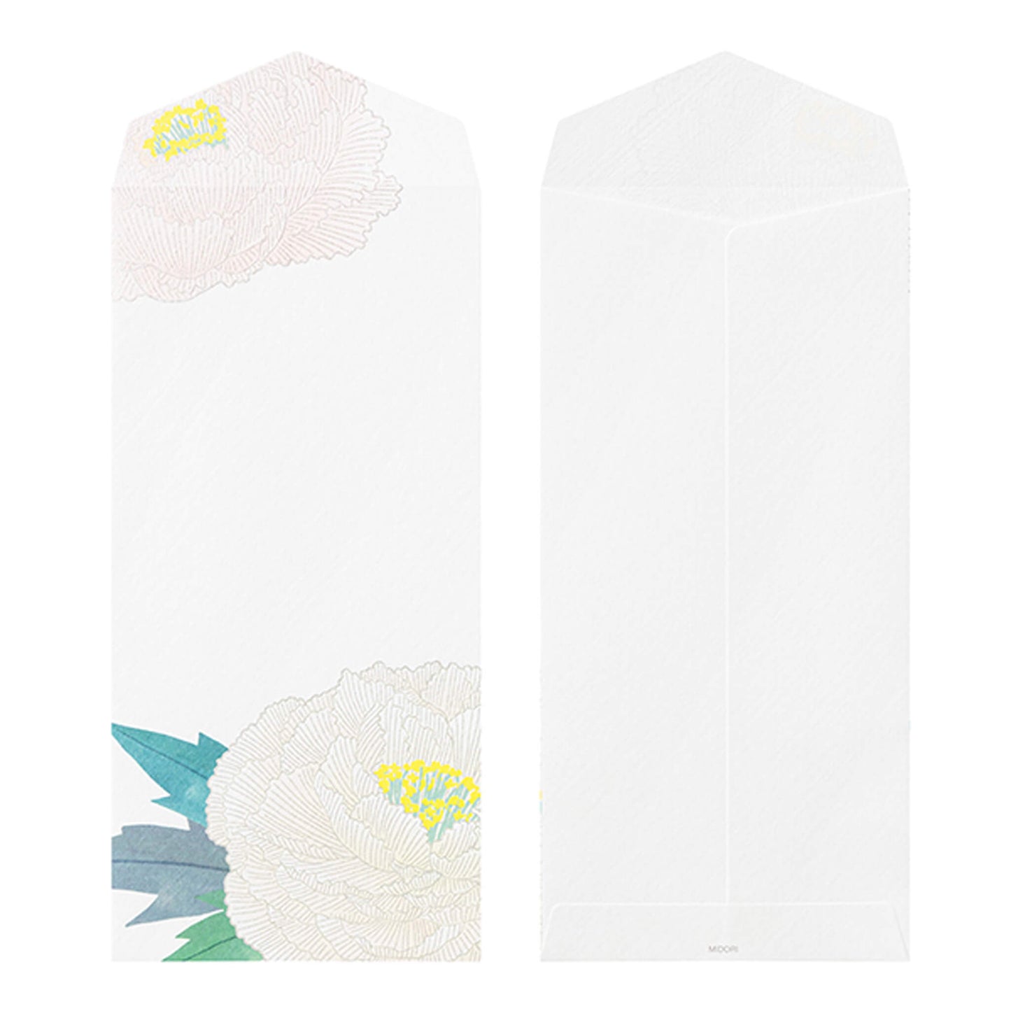 Midori Kami Series Envelope - Pearlescent Silkscreen Winter Peony [Kuvert]