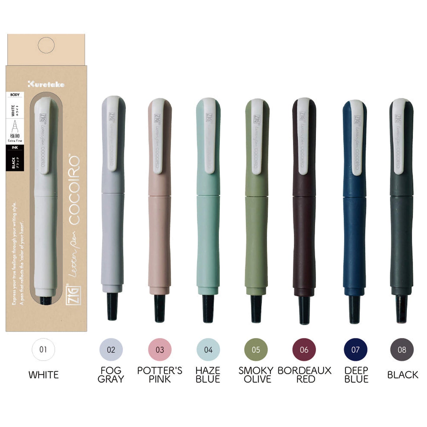 Kuretake ZIG COCOIRO Letter Pen [Penselpenna]