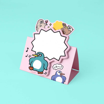 Mind Wave Hitokoto Soeru Standing Sticky Notes - Penguin