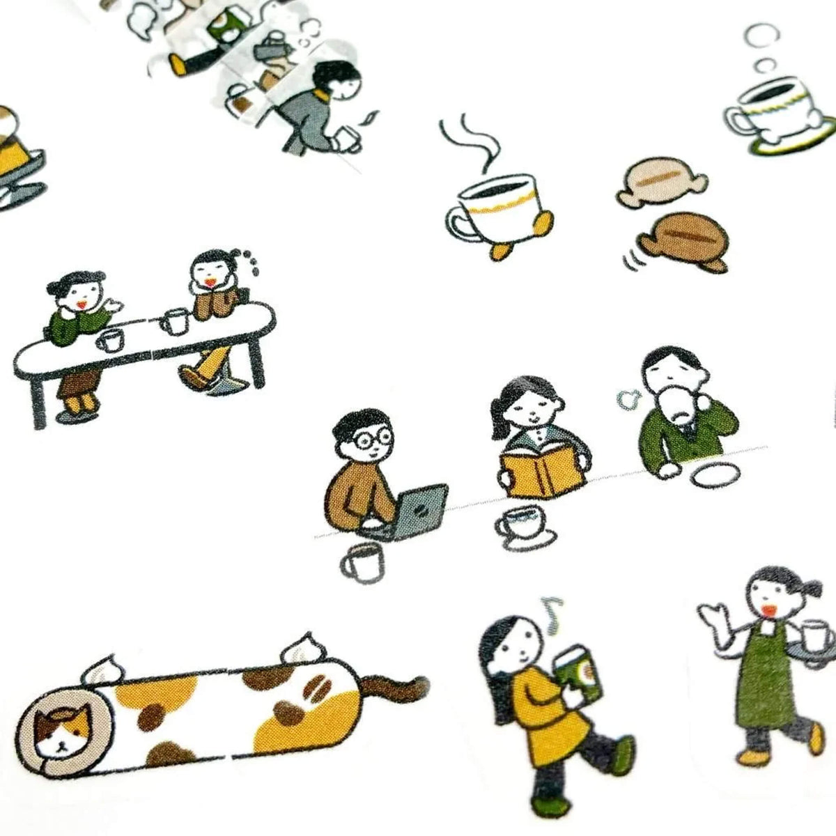 Bande Washi Sticker Roll - People Who Live in Your Planner, A Lovely Day for a Café
