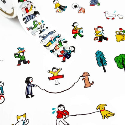 Bande Washi Sticker Roll - People Who Live in Your Planner, A Lovely Day for a Walk