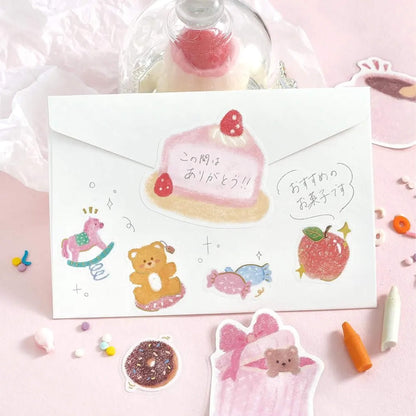 BGM Memo Sticker Fuwari Sketch - Pink