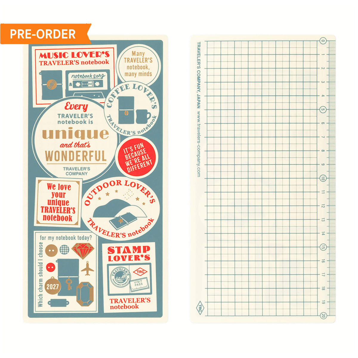 TRAVELER'S notebook 2027 - Plastic Sheet - Regular Size