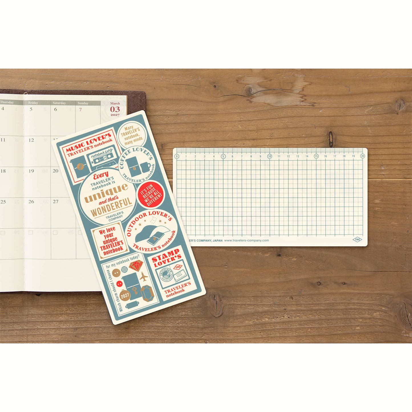 TRAVELER'S notebook 2027 - Plastic Sheet - Regular Size