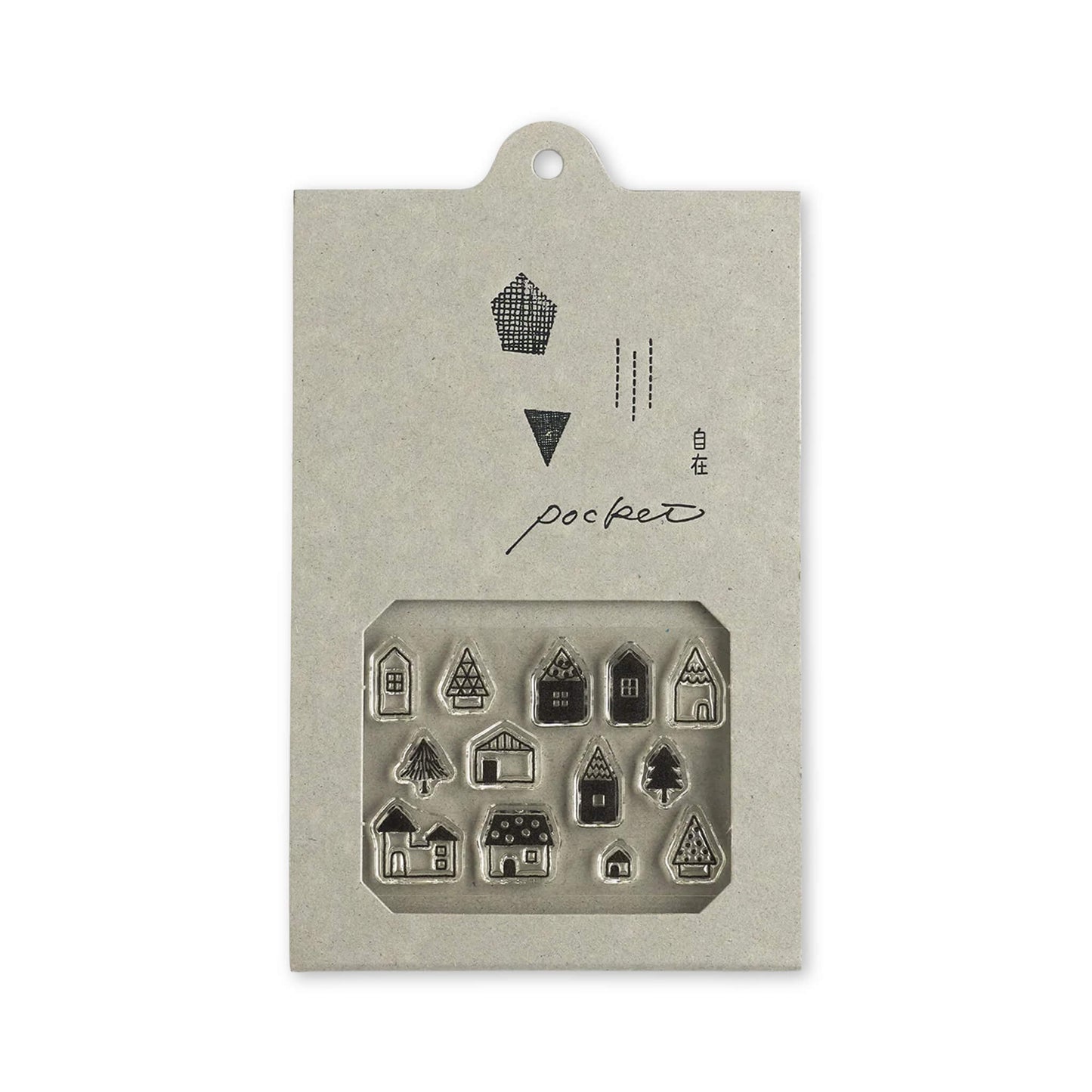 Mizushima JIZAI Clear Stamp Pocket - House 01