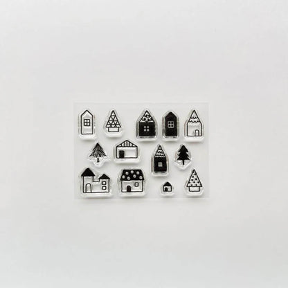 Mizushima JIZAI Clear Stamp Pocket - House 01