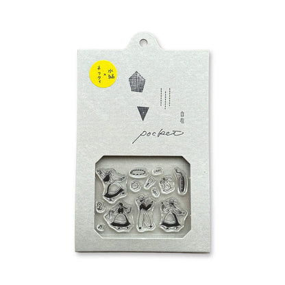 Mizushima × Necktie JIZAI Clear Stamp Pocket - Let's Dance!