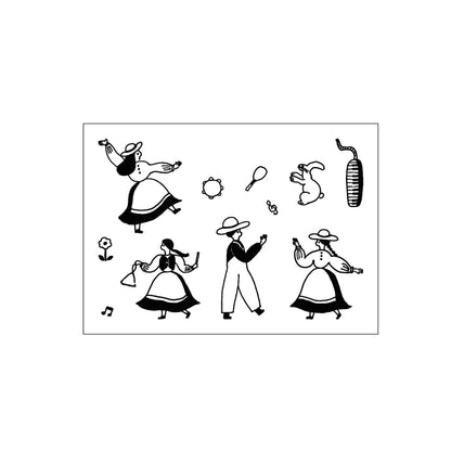 Mizushima × Necktie JIZAI Clear Stamp Pocket - Let's Dance!