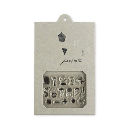 Mizushima JIZAI Clear Stamp Pocket - Number 01
