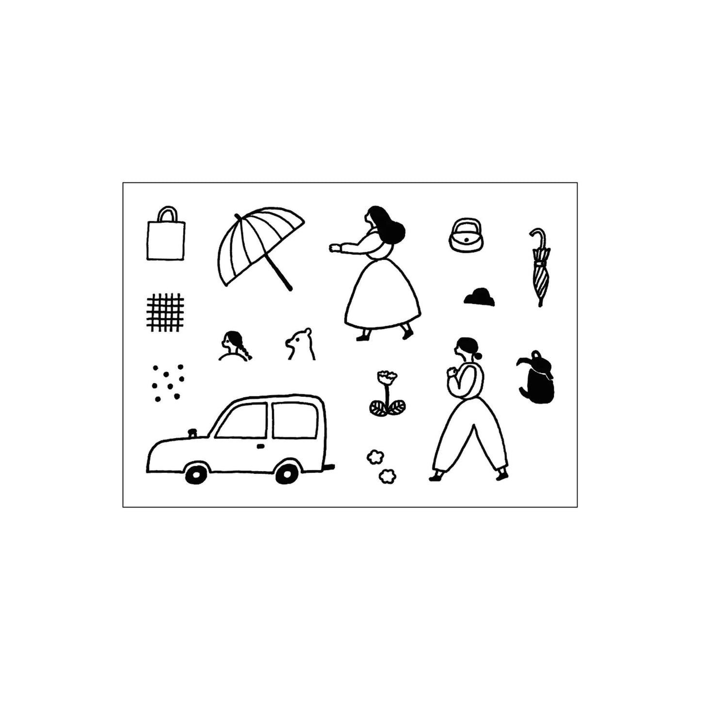 Mizushima × Necktie JIZAI Clear Stamp Pocket - On the Go